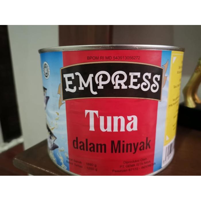 

READY EMPRESS LIGHT TUNA CHUNK IN OIL KALENG 160-180GR