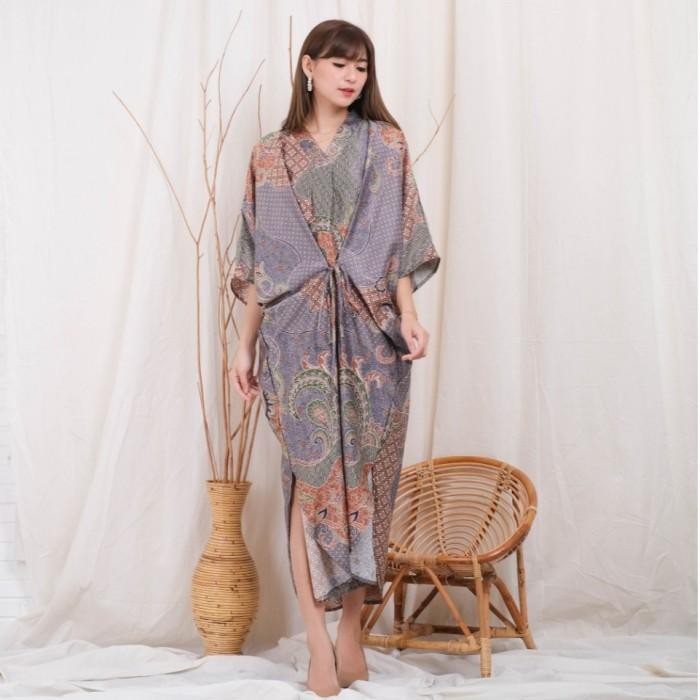 Long Kaftan Batik Party Modern Dress Pesta 169