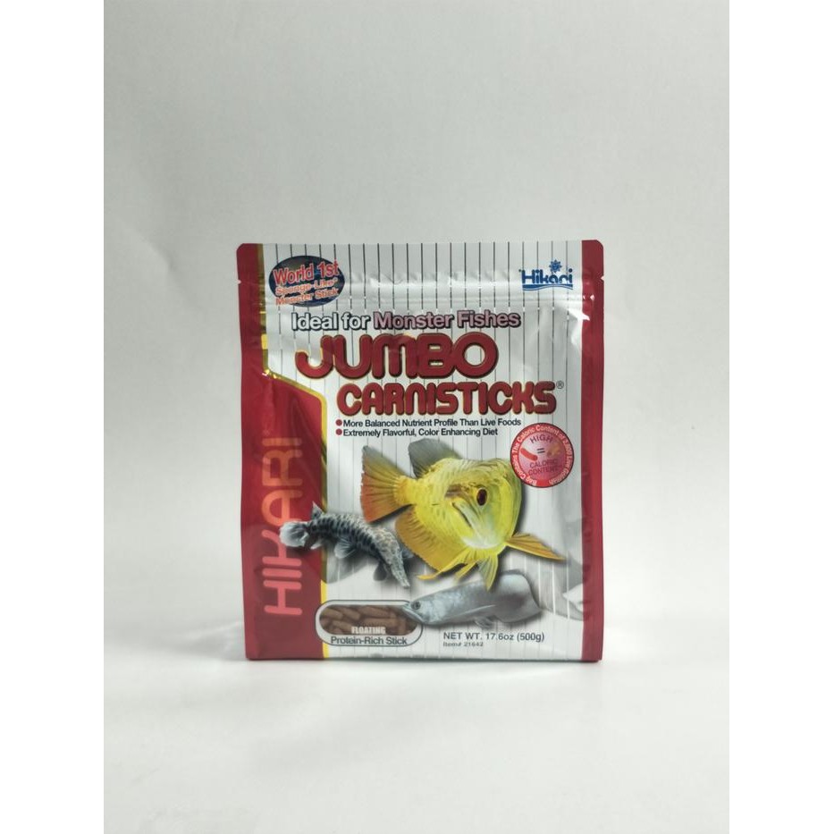 TERSEDIA HIKARI TROPICAL JUMBO CARNISTICKS 500GR PAKAN IKAN PREDATOR