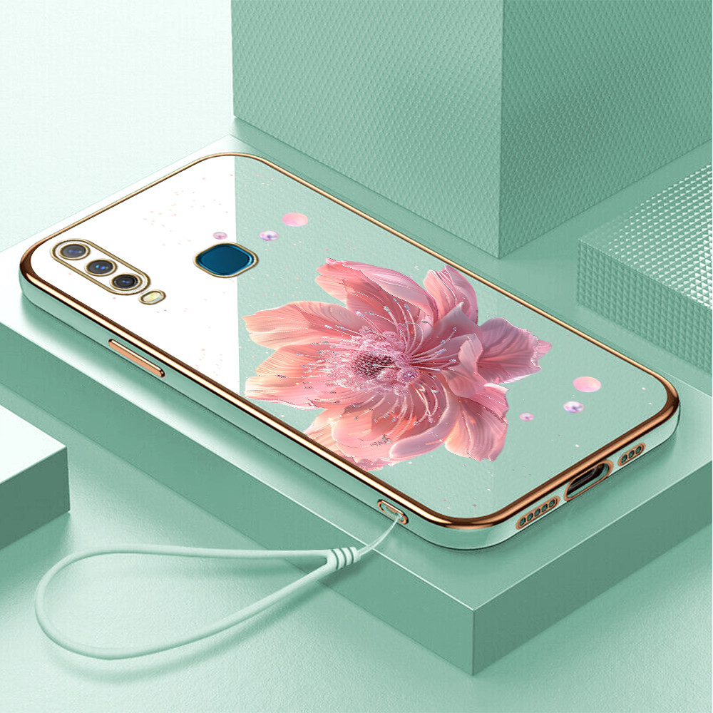 Casing Hp Untuk VIVO Y12 Y15 Y17 1902 Case Softcase Kesing Cassing Soft Sofcase Bunga 2950