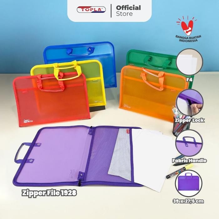 

Topla Tas Resleting Dokumen Zipper File 1928 Map Dokumen Resleting Ukuran Folio F4 Sekolah Kuliah