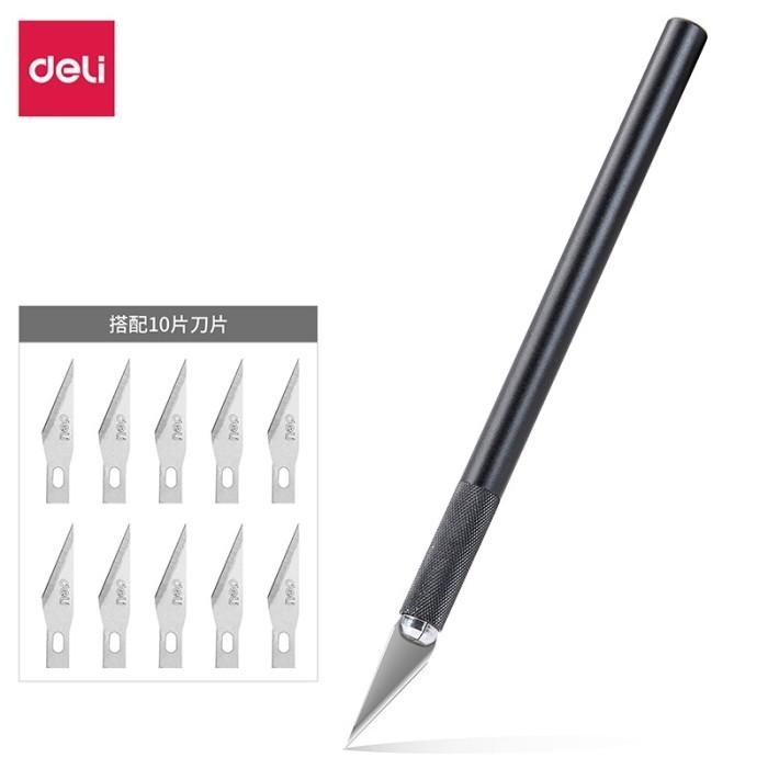 

Deli Graver / Pisau Cutter Ukir Bahan Metal, Dengan Refill 10Pcs 2102