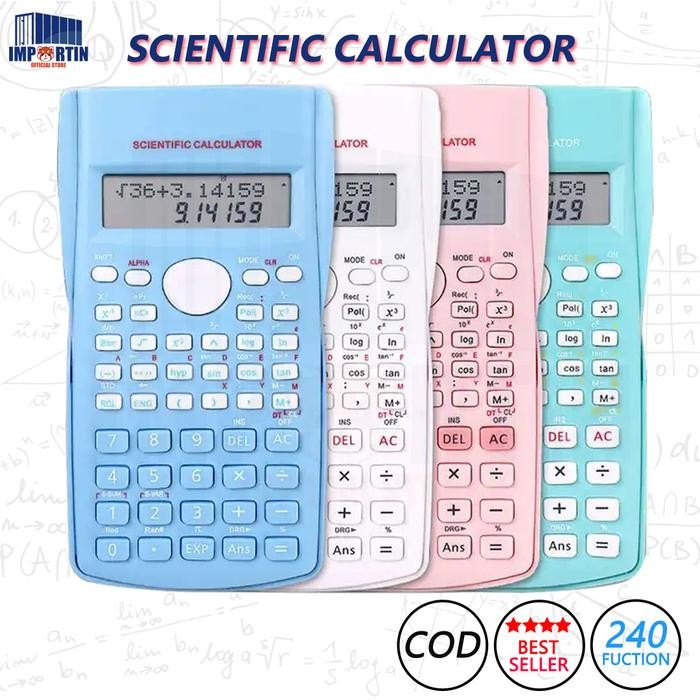 

Kalkulator Scientific Color 240 Function/ Calculator Ujian Sin Cos Tan Function/ Kalkulator Sekolah
