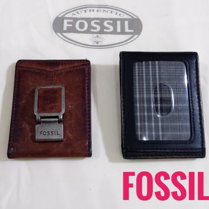Paling Laris Dompet Fossil Carson Id Bifold Brwon Fossil Orig