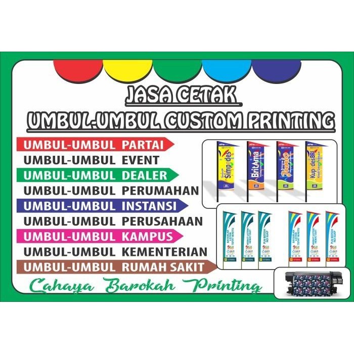 Cuci Gudang Jasa Cetak Umbul-Umbul Kain Full Printing / Murah / Berkualitas