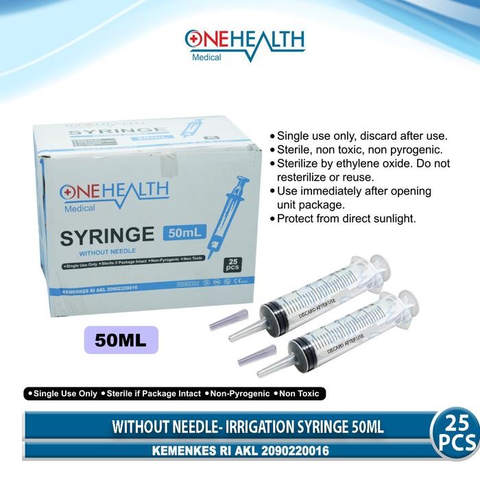 ONEHEALTH IRRIGATION SYRINGE 50 ML (WITHOUT NEEDLE)