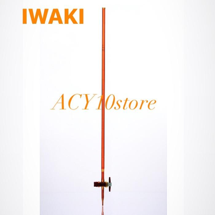 IWAKI BURET, CLASS A, TEFLON STOPCOCK, AMBER, 10ML, 25ML, 50ML