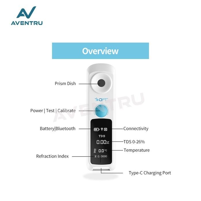 SMART DIGITAL MINI COFFEE REFRACTOMETER BRIX TDS REFRAKTOMETER KOPI