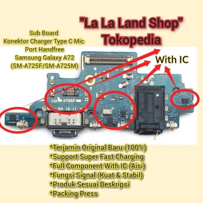 TERBARU KONEKTOR CHARGER TYPE C MIC PORT HANDFREE SAMSUNG GALAXY A72 (WITH IC) TERMURAH