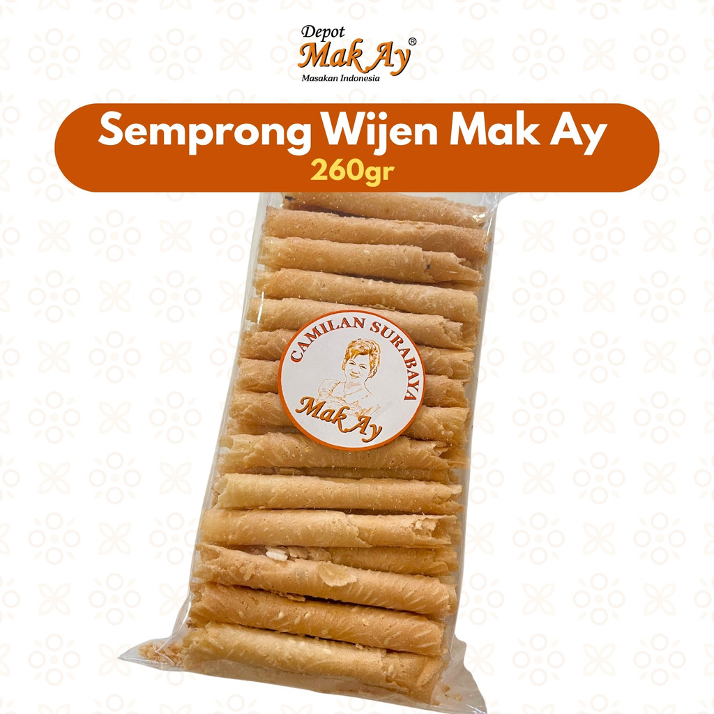 

Semprong Wijen Mak Ay 260gr | Camilan | Jajanan | Surabaya | Snack | Makanan | Kuliner | Enak | Nyemil