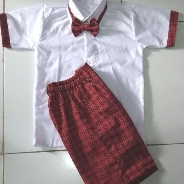 (Allthebest) Seragam TK kotak merah