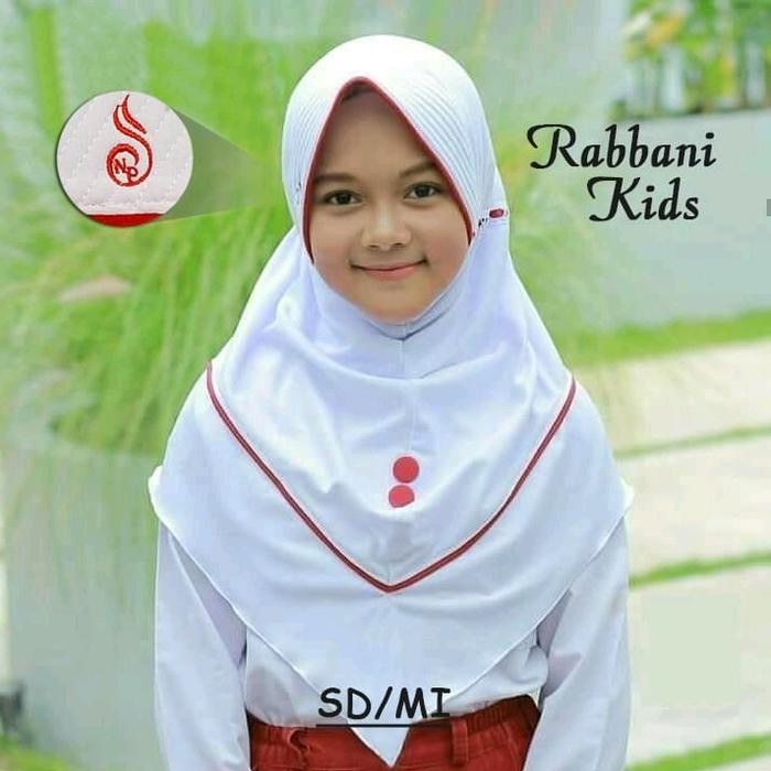 (Allthebest) Jilbab Sekolah Rabbani SD kelas 1-3 ORIGINAL Nazilla Kerudung Anak