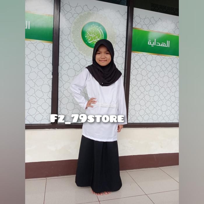(Allthebest) baju SETELAN sekolah hitam putih anak perempuan SD/TPA