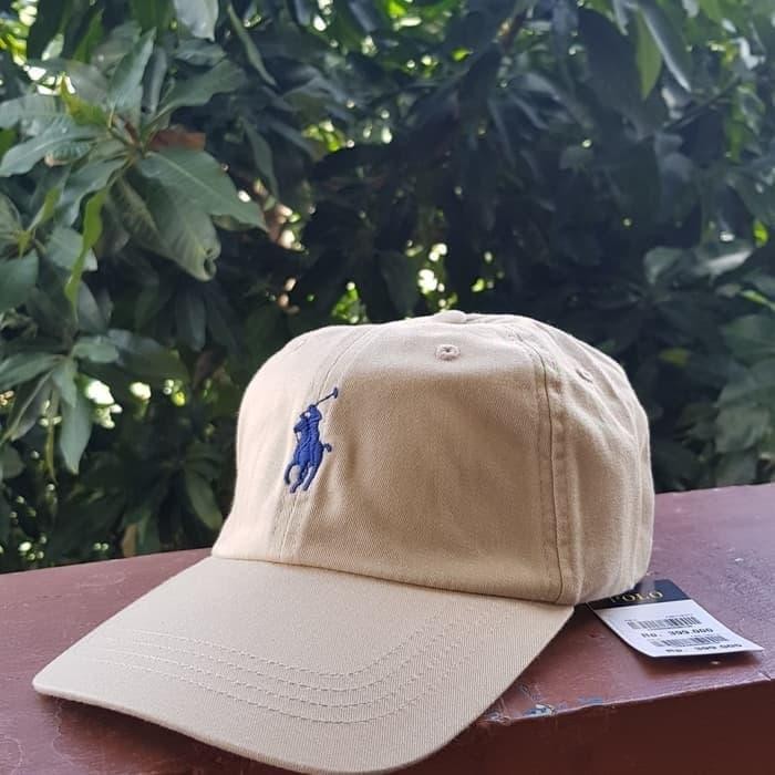 Cap POLO Cream Leather Strap Original (Topi Polo) - Ivory