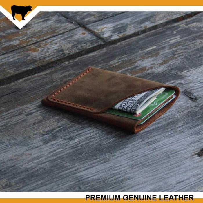 

Baru Handmade Dompet Kartu Kulit Asli Model Crazy Horse