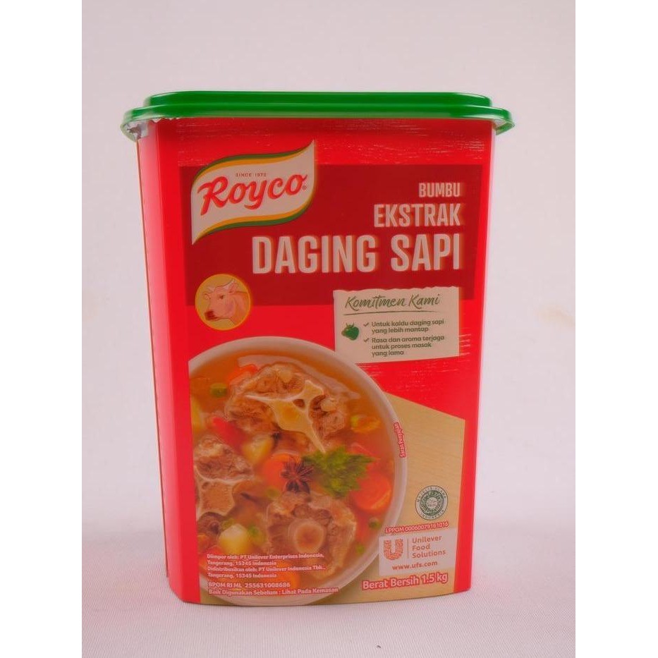 

Ekstrak Daging Sapi Royco 1,5kg / Bumbu Serbaguna / Kaldu Sapi