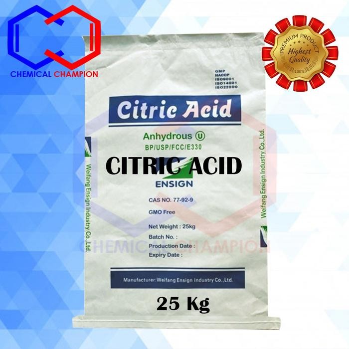

Citric Acid ANHYDROUS / Asam Sitrat / Asam Citrun 25 Kg - FOOD GRADE