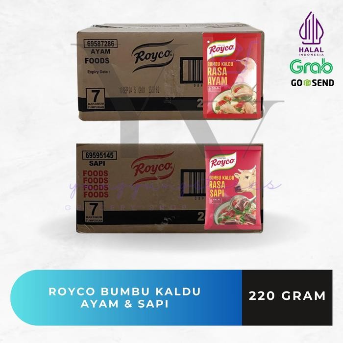 

1 Dus Isi 24 Bungkus Royco Bumbu Kaldu Rasa Ayam / Sapi 220 gram