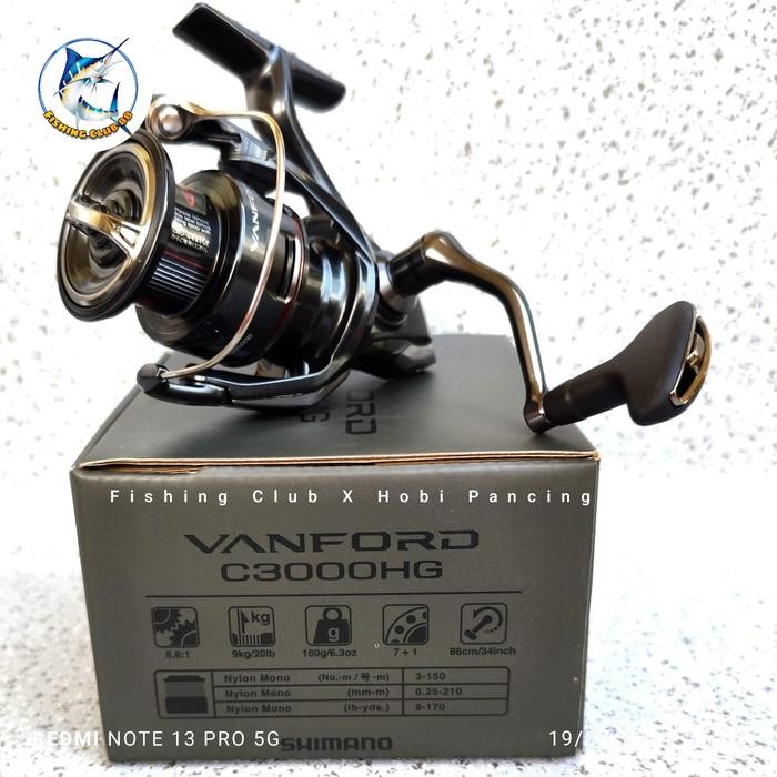 Reel Shimano Vanford Fa 2024 1000 2500 C3000 4000 C5000Xg Power Handle, Ci4+, Mgl , Galatama
