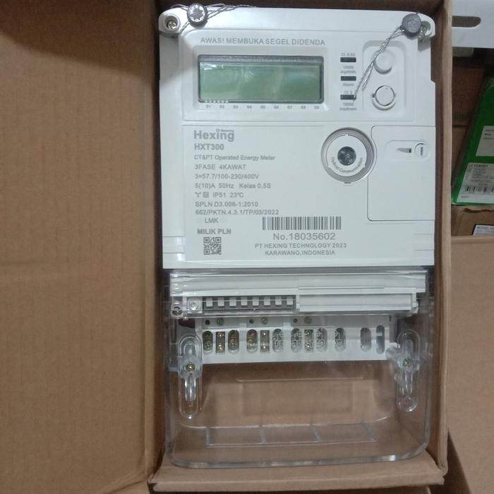 kWh Meter HEXING HXT300 5(10)A 3Phase 4kawat 3x57.7/100-230/400v