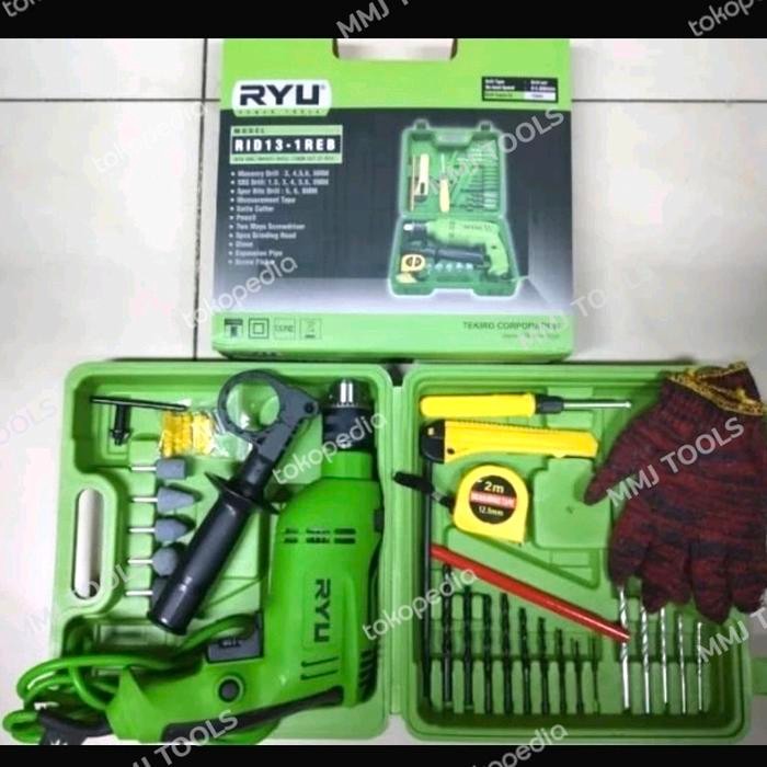 Mesin Bor Ryu 13Mm Set 27 Pcs Rid 13-1Reb - Mesin Bor Box Ryu 13Mm