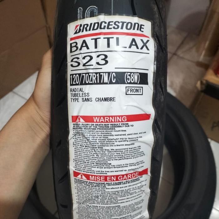 Ban Luar Bridgestone Battlax S22 Uk 120/70-17 Tubeless