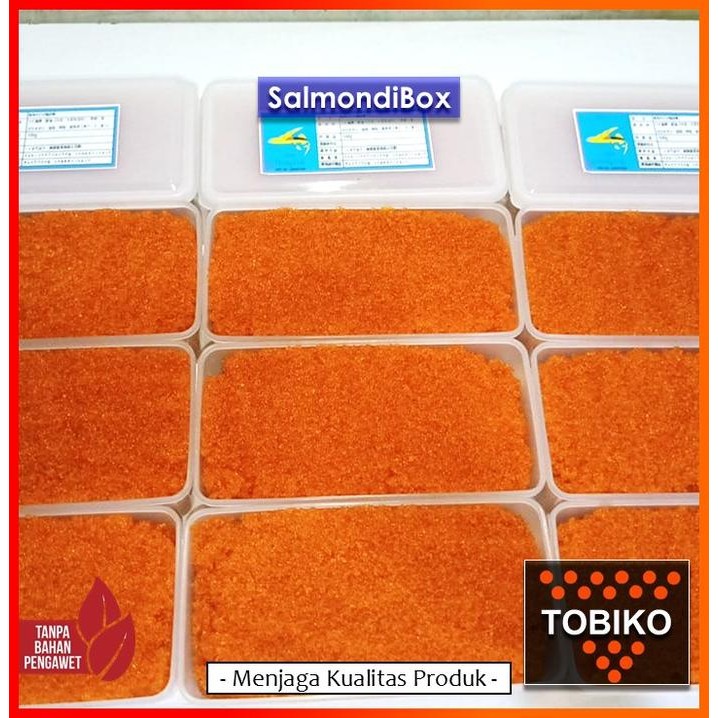 

Tobiko Orange / Telur Ikan Terbang Kemasan 500Gram Premium Quality Best Quality Asli 100% Original