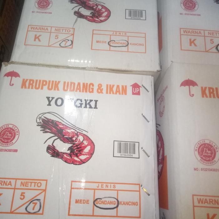 

Krupuk Udang Yongki Gondang Super / Krupuk Udang Mentah 1Kg Best Quality Asli 100% Original