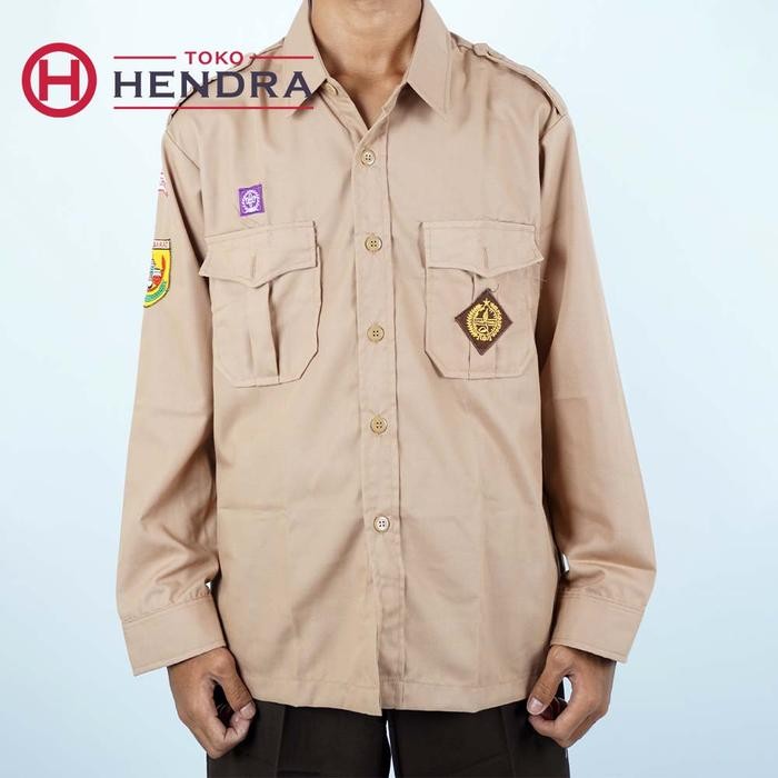 (Allthebest) Baju Pramuka Penggalang Dan Penegak Laki Laki Tangan Panjang Seragam sekolah SD SMP &