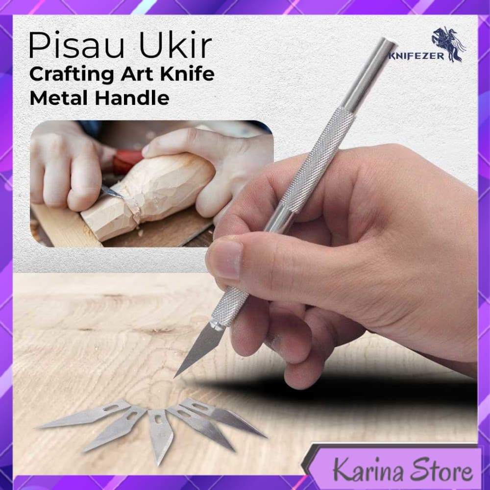 

PISAU UKIR SENI HOBBY CRAFTING ART KNIFE ALUMINIUM HANDLE - WL-9309