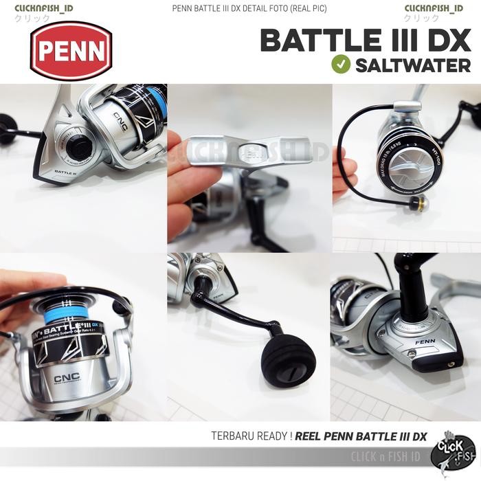 REEL PENN BATTLE III DX 2500 3000 4000 5000 6000 8000 SW Spinning Reel