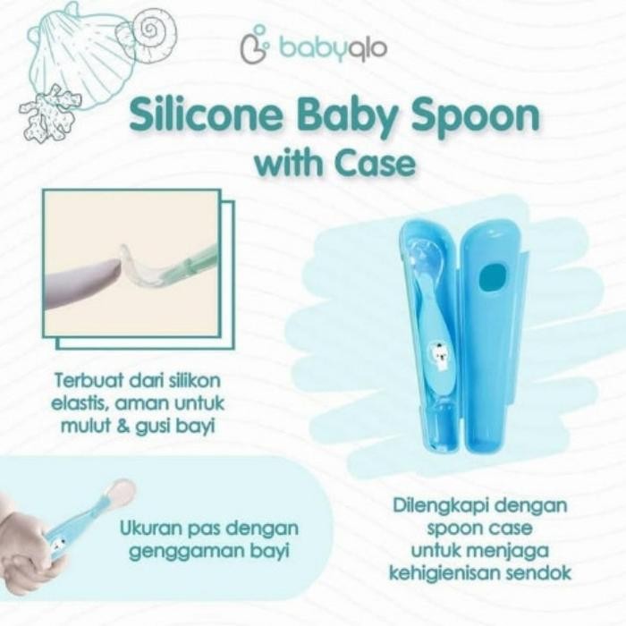 BABYQLO SILICONE BABY SPOON WITH CASE