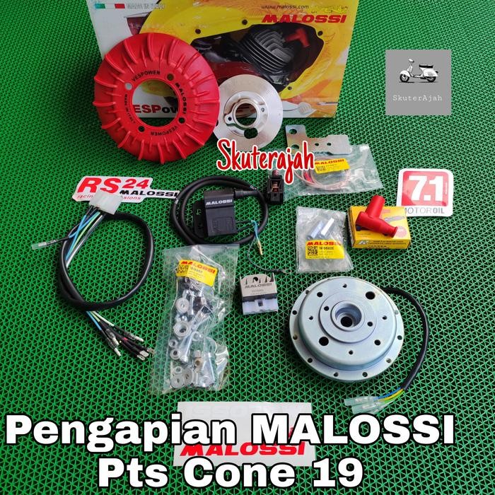 Pengapian Set MALOSSI Vespower Cone 19 Untuk Vespa Smallframe PTS