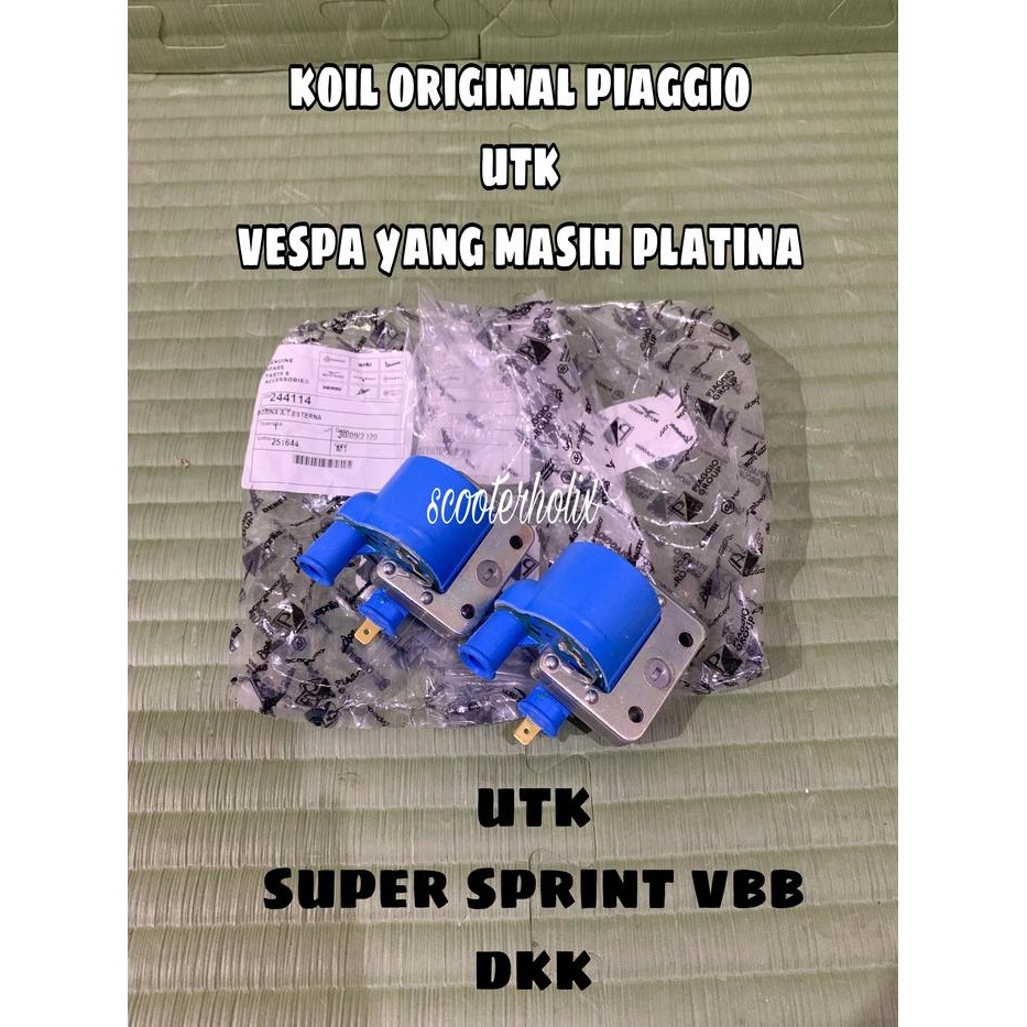 Koil ORIGINAL PIAGGIO utk Vespa yg masih platina SUPER SPRINT VBB dkk