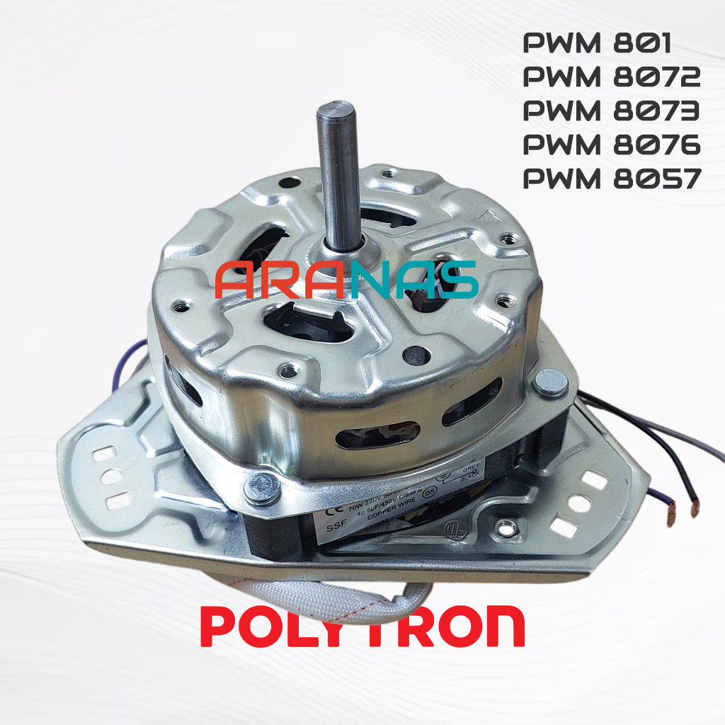 DINAMO PENGERING POLYTRON PWM801 PWM8072 PWM8073 PWM8076 PWM8057 Motor SPIN Mesin Cuci 2 Tabung Poli