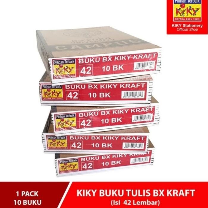 

Buku Tulis Boxy Campus Craft Kiky 42 Lembar 1 Pak Isi 10 Buku