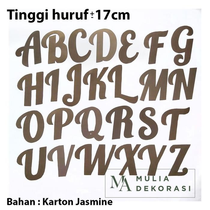 TULISAN INISIAL PER HURUF DEKORASI BACKDROP LAMARAN NIKAHAN KARTON