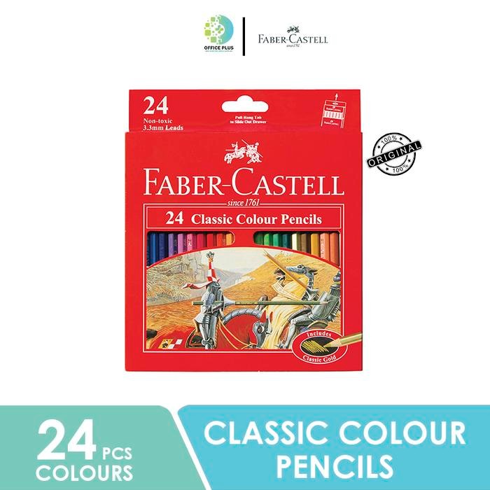 

Pensil Warna Classic / Pensil Warna Panjang Isi 24 Pcs Faber Castell