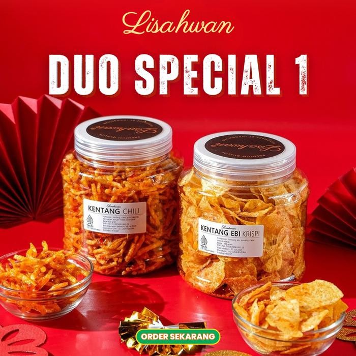 

Diskon! Promo Paket Kentang Mustofa Chili Abon Ebi Keripik Renyah Pedas Gurih