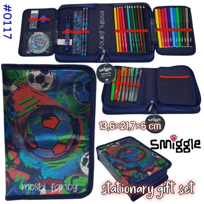 

Smiggle Midi Zip Kit Stationary Gift Set Bola / Pencil Case Smiggle Ball / Alat Tulis Soccer Smiggle