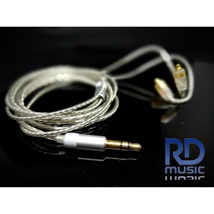 kabel MMCX silver coated for IEM : shure, basic ie300, Pi 3.14 audio