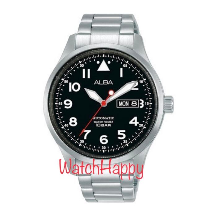ALBA AL4205X1 MEN ANALOG AUTOMATIC BLACK DIAL AL4205 STAINLESS BAND BEST SELLER ORIGINAL