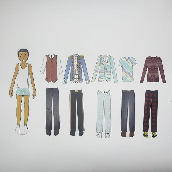 BONGKAR PASANG BAJU KERTAS MAGNET DRESS UP DOLL BUSY PAGE DAD KODE 1262