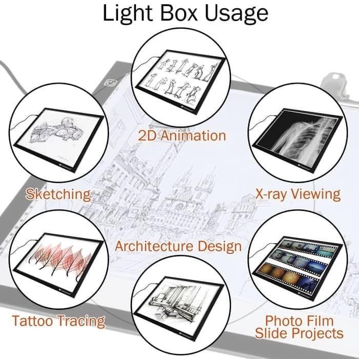 

Drawing Tracing A4 Copy Board Papan Led Light Pad Ultra Jiplak Gambar