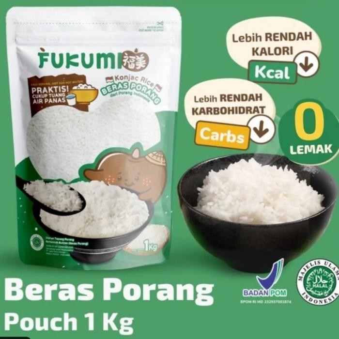

New Fukumi Beras Porang Shirataki Konjac Rice 1 Kg Ready