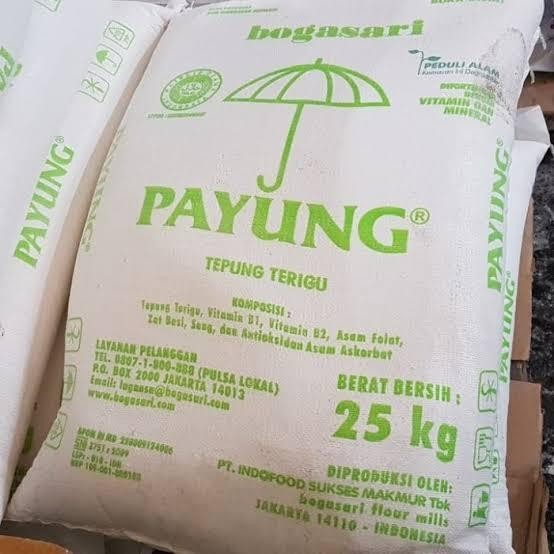 

Promo Terlaris tepung terigu Payung 25kg bogasari bal sak Ready