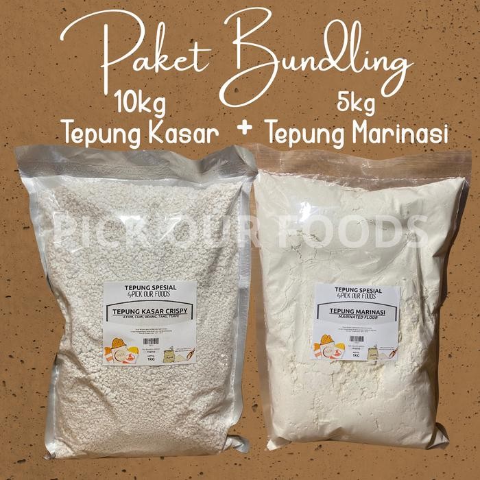 

Promo Terlaris PAKET BUNDLING 10KG TEPUNG KASAR & 5KG MARINASI SHIHLIN TERMURAH Ready