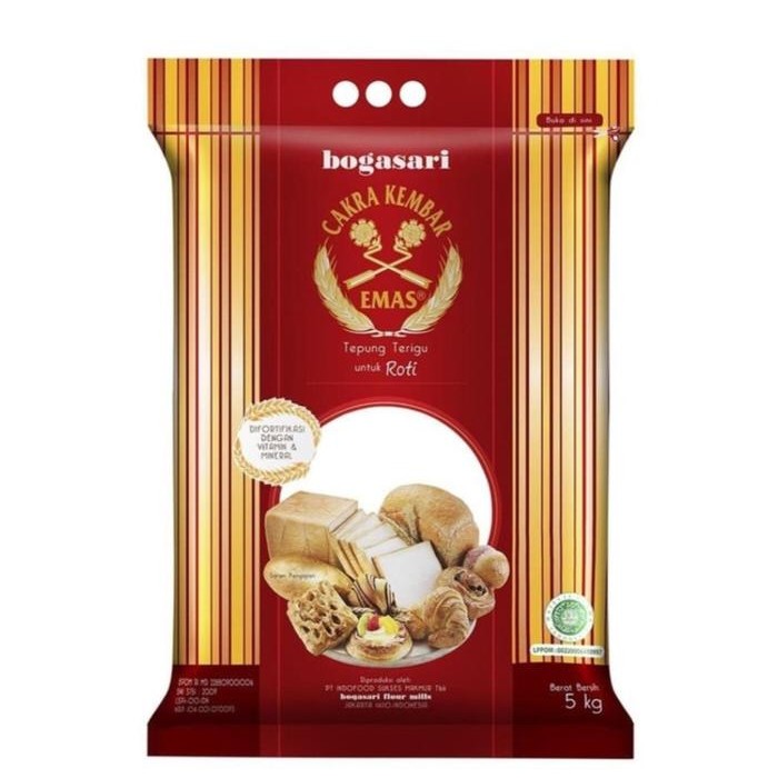 

Barang Terlaris Tepung Terigu Cakra Kembar Emas untuk Roti Bogasari 5 kg Ready