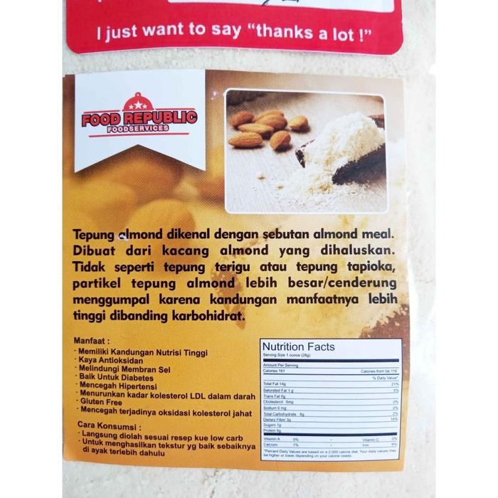 

Promo Terlaris KACANG ALMOND GROUND - BUBUK - POWDER 500 GR HALAL IMPORT USA PREMIUM Ready