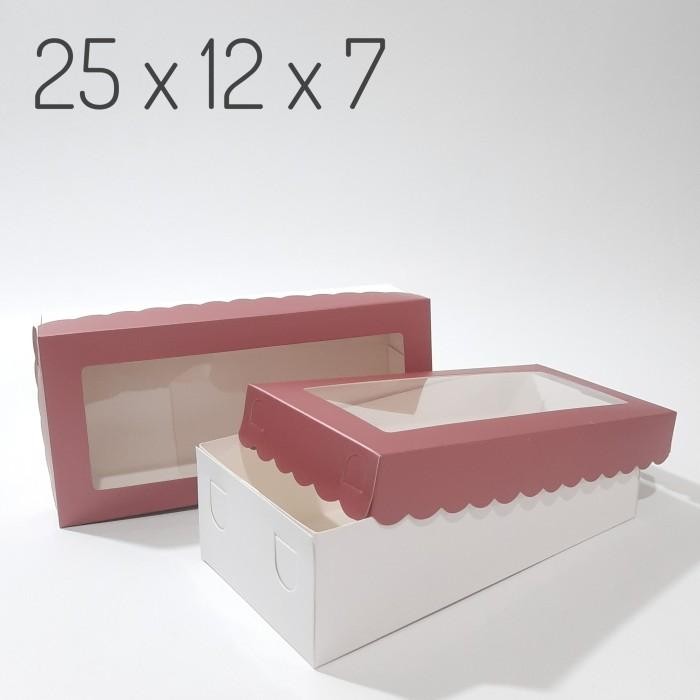 (Allthebest) Box brownies 25x12x7cm dus brownies kotak kue brownies dus kue bolu